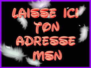 laisse ici ton adresse msn